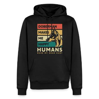 Service de protection du protecteur du propriétaire du chien de chien - Sweat à capuche Premium bio Homme - noir - Devant - Nico (187cm)