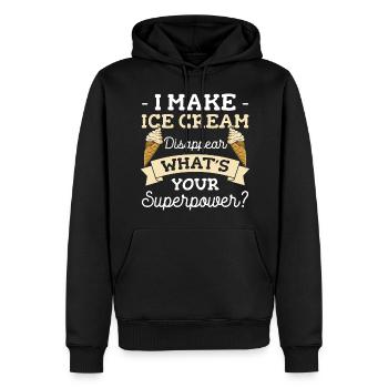 Eiscreme Eiskugel Naschen Speiseeis - Männer Premium Bio Hoodie - Schwarz - Vorne - Nico (187cm)