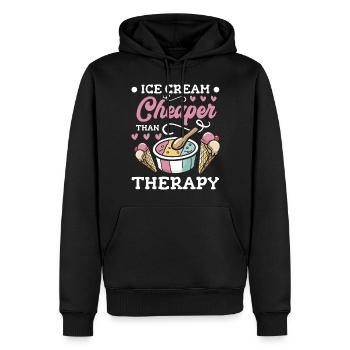Eiscreme Süß Naschen - Männer Premium Bio Hoodie - Schwarz - Vorne - Nico (187cm)