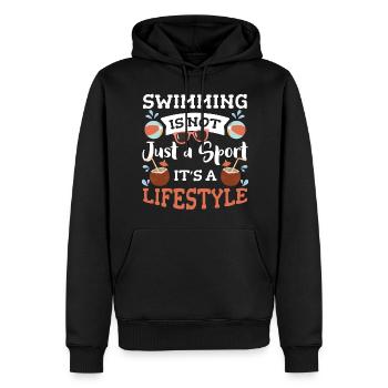 Schwimmen Garten Tauchen - Männer Premium Bio Hoodie - Schwarz - Vorne - Nico (187cm)