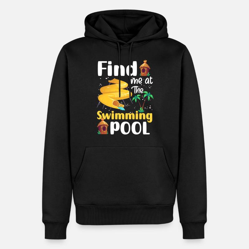 Plongée d’été en piscine - Sweat à capuche Premium bio Homme - noir