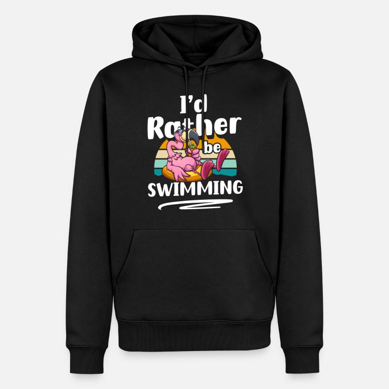 Natation, L’Eau, Soleil, Plongée - Sweat à capuche Premium bio Homme - noir