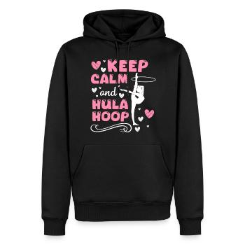 Hulahoop Workout Motivation - Männer Premium Bio Hoodie - Schwarz - Vorne - Nico (187cm)