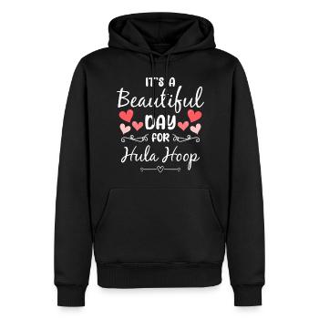 Hooping Hoop Hobby - Sweat à capuche Premium bio Homme - noir - Devant - Nico (187cm)