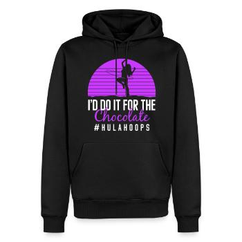 Hulahoop Sport Workout Motivation - Männer Premium Bio Hoodie - Schwarz - Vorne - Nico (187cm)