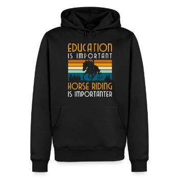 Pferd Hobby Pferdemädchen Springreiten - Männer Premium Bio Hoodie - Schwarz - Vorne - Nico (187cm)