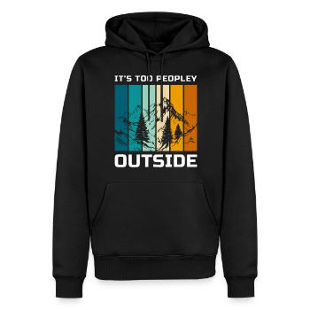 Des gens timides et solitaires - Sweat à capuche Premium bio Homme - noir - Devant - Nico (187cm)