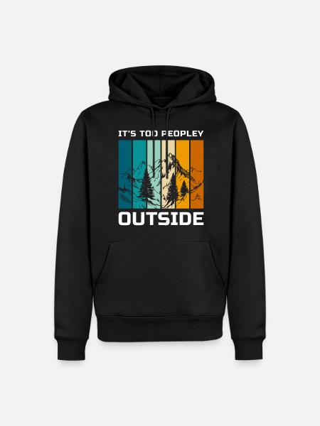 Shy loner people quiet - Men’s Premium Organic Hoodie - black