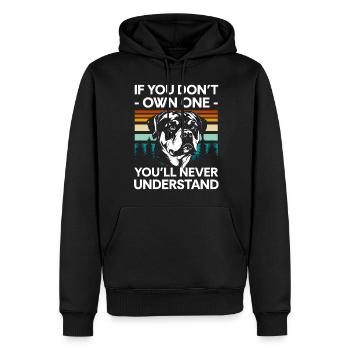 Kampfhund Hunde Herrchen Diensthund - Männer Premium Bio Hoodie - Schwarz - Vorne - Nico (187cm)