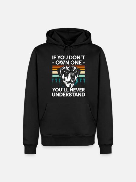 Fighting Dog Dogs Master Service Dog - Men’s Premium Organic Hoodie - black