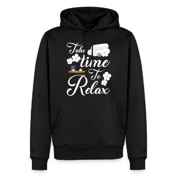 Spa Relaxen Pilates - Männer Premium Bio Hoodie - Schwarz - Vorne - Nico (187cm)