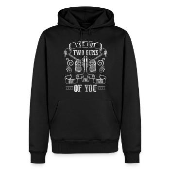 Cheval du Far West Indien du désert - Sweat à capuche Premium bio Homme - noir - Devant - Nico (187cm)