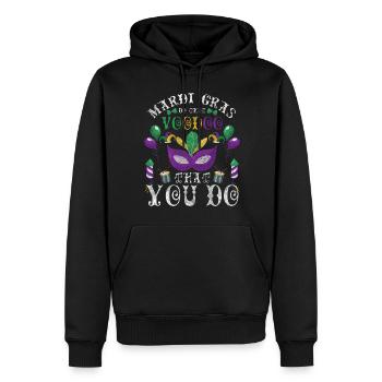 Karneval Maske Bunt Spaß - Männer Premium Bio Hoodie - Schwarz - Vorne - Nico (187cm)
