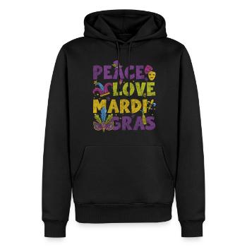 Reine de la fête du défilé - Sweat à capuche Premium bio Homme - noir - Devant - Nico (187cm)