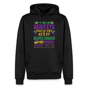 Mardi Gras Party Event - Men’s Premium Organic Hoodie - black - Front - Nico (187cm)