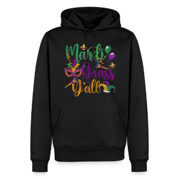 Parade Party Colorful Beads - Men’s Premium Organic Hoodie - black - Front - Nico (187cm)