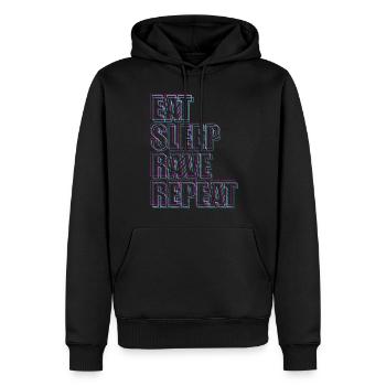 House Dj Hardstyle Headphones - Men’s Premium Organic Hoodie - black - Front - Nico (187cm)