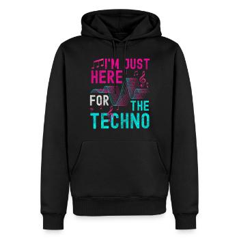 Techno Elektro Tanzen Jumpstyle - Männer Premium Bio Hoodie - Schwarz - Vorne - Nico (187cm)