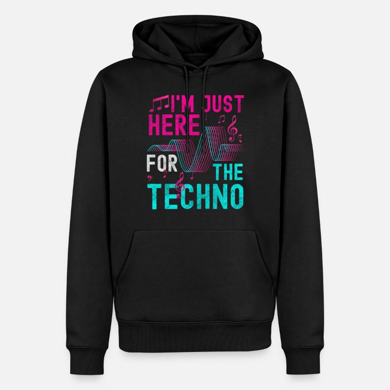 Techno Electro Dancing Jumpstyle - Sweat à capuche Premium bio Homme - noir