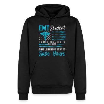 Student Uni Computer Lehrer - Männer Premium Bio Hoodie - Schwarz - Vorne - Nico (187cm)