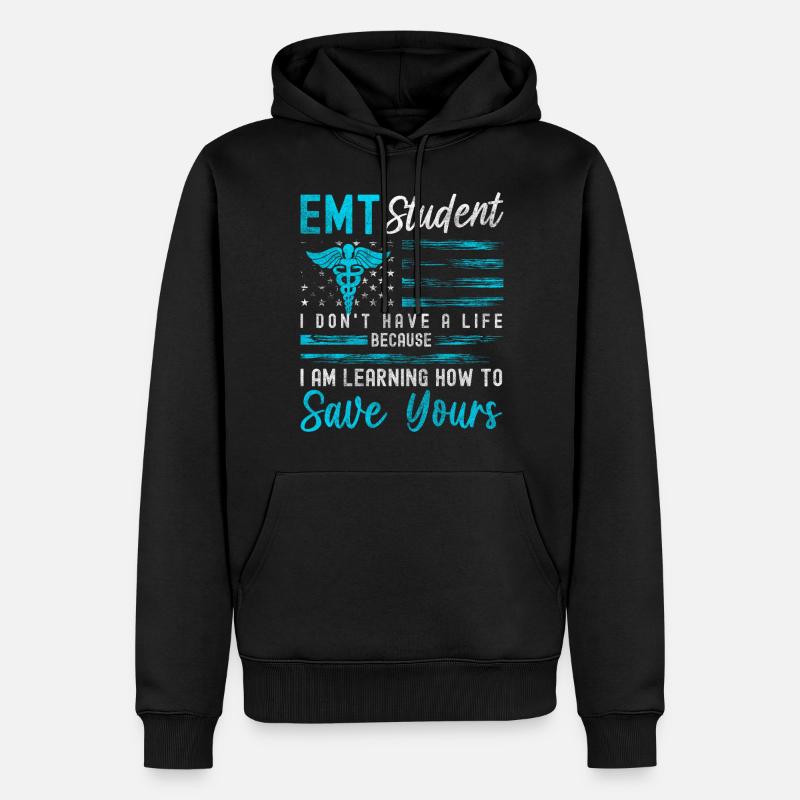 Student Uni Computer Lehrer - Männer Premium Bio Hoodie - Schwarz