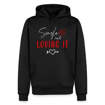 Alleinstehend Partnersuche Spaß Flirt - Männer Premium Bio Hoodie - Schwarz - Vorne - Nico (187cm)