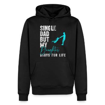 Alleinstehend Beziehungsstatus Dating Anmache - Männer Premium Bio Hoodie - Schwarz - Vorne - Nico (187cm)