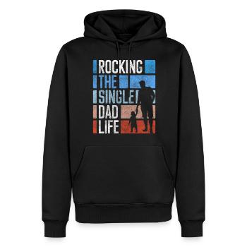 Single Relationship Status Humor - Men’s Premium Organic Hoodie - black - Front - Nico (187cm)