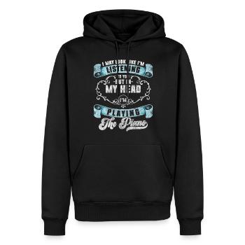Piano à queue Piano Art Orchestra - Sweat à capuche Premium bio Homme - noir - Devant - Nico (187cm)