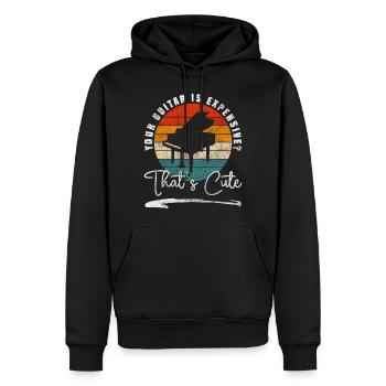 Instrument de musique Piano Player - Sweat à capuche Premium bio Homme - noir - Devant - Nico (187cm)