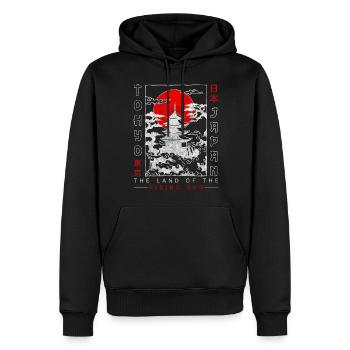 Japan Reise Flagge Trip - Männer Premium Bio Hoodie - Schwarz - Vorne - Nico (187cm)