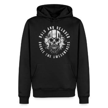 Haarlos Alter Platte Männerproblem - Männer Premium Bio Hoodie - Schwarz - Vorne - Nico (187cm)