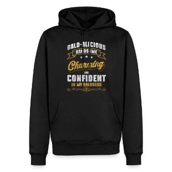 Haarlos Friseur - Männer Premium Bio Hoodie - Schwarz - Vorne - Nico (187cm)