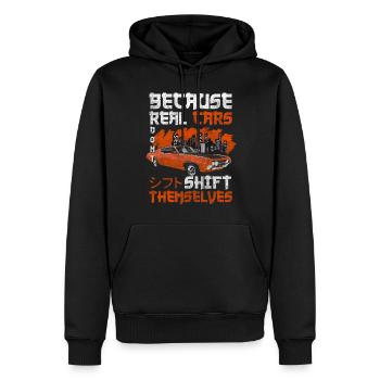 Drifting Tuner Jdm - Männer Premium Bio Hoodie - Schwarz - Vorne - Nico (187cm)