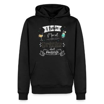 Barman Beer Drinker Gin - Sweat à capuche Premium bio Homme - noir - Devant - Nico (187cm)