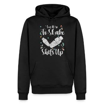Célébrations de l’alcool au mélangeur - Sweat à capuche Premium bio Homme - noir - Devant - Nico (187cm)