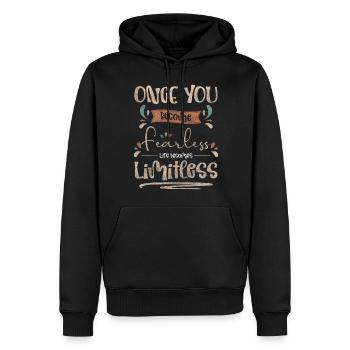 Rêves de rêves et de sommeil - Sweat à capuche Premium bio Homme - noir - Devant - Nico (187cm)
