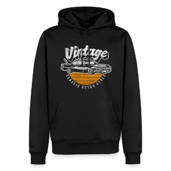 Auto Klassisch Oldschool - Männer Premium Bio Hoodie - Schwarz - Vorne - Nico (187cm)