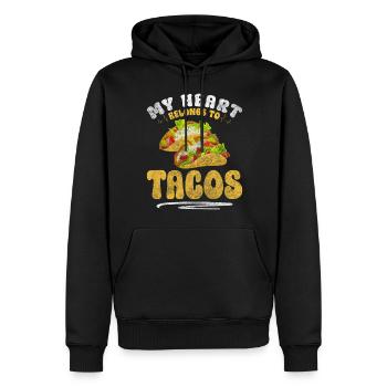 Foodie latino mexicain Cinco de Mayo - Sweat à capuche Premium bio Homme - noir - Devant - Nico (187cm)