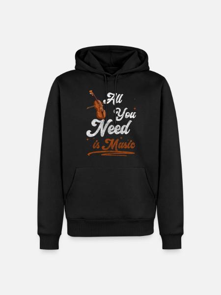 Musiker Trinkgeld Bühne - Männer Premium Bio Hoodie - Schwarz