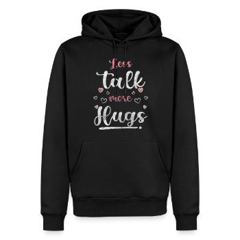 Kuscheln Geborgenheit Weich Romantisch - Männer Premium Bio Hoodie - Schwarz - Vorne - Nico (187cm)