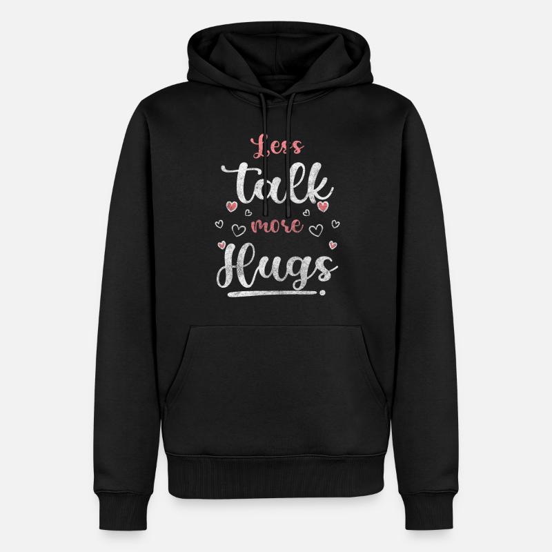 Câlin Sécurité Doux Romantique - Sweat à capuche Premium bio Homme - noir