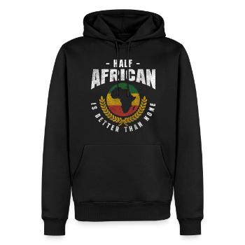 Culture Steppe Nature Conservation Giraffe - Men’s Premium Organic Hoodie - black - Front - Nico (187cm)