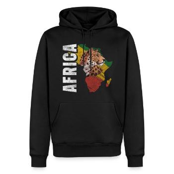 Kultur Tierschutz - Männer Premium Bio Hoodie - Schwarz - Vorne - Nico (187cm)