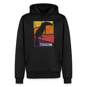 Tukan Urwald Regenwald Selten - Männer Premium Bio Hoodie - Schwarz - Vorne - Nico (187cm)
