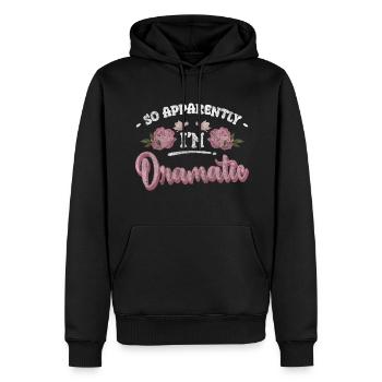 Dramaqueen weiblich mimimi - Männer Premium Bio Hoodie - Schwarz - Vorne - Nico (187cm)
