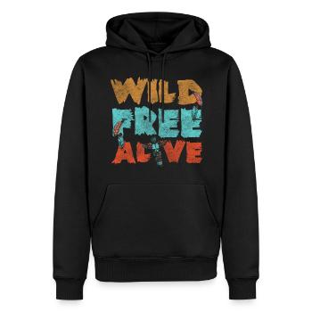 Totem Ritual Azteke - Männer Premium Bio Hoodie - Schwarz - Vorne - Nico (187cm)