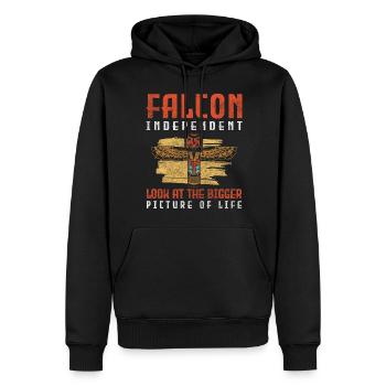 Totem Spirituell Freiheit Kunst - Männer Premium Bio Hoodie - Schwarz - Vorne - Nico (187cm)