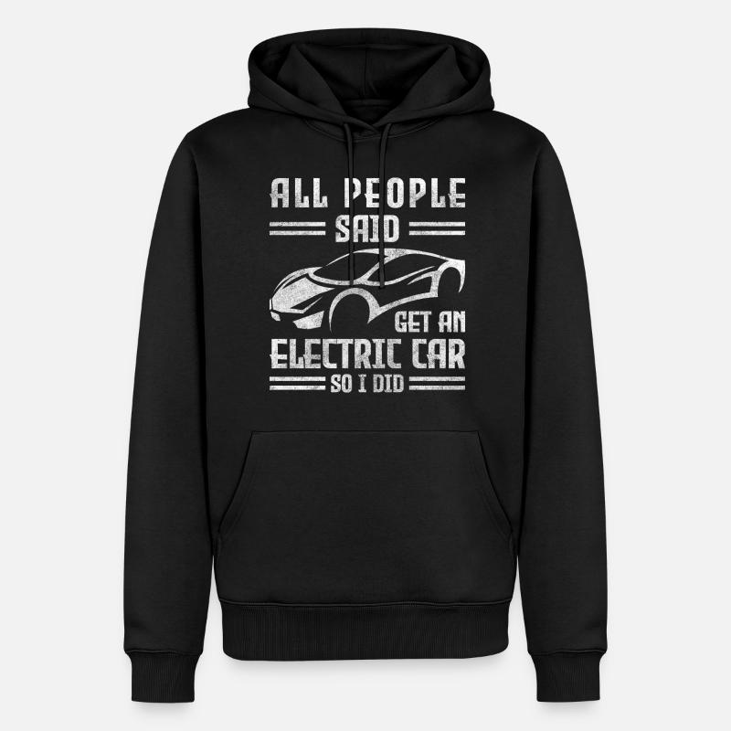 Strom Neu - Männer Premium Bio Hoodie - Schwarz