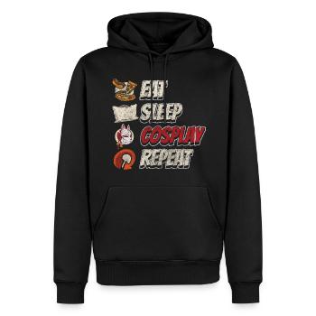 Cosplay Hobby Jeux Mignon - Sweat à capuche Premium bio Homme - noir - Devant - Nico (187cm)